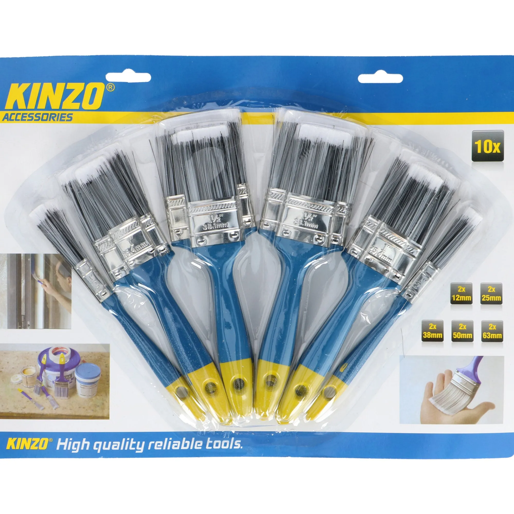 Kinzo Verfspullen>Kwastenset 10st