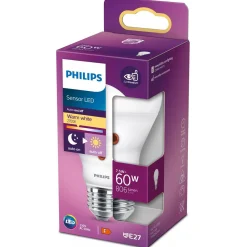 Philips Binnenverlichting>Lamp LED bol mat dag/nacht 60w E27