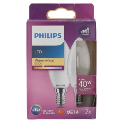 Philips Bouwlampen>Lamp LED kaars 40W E14 duo