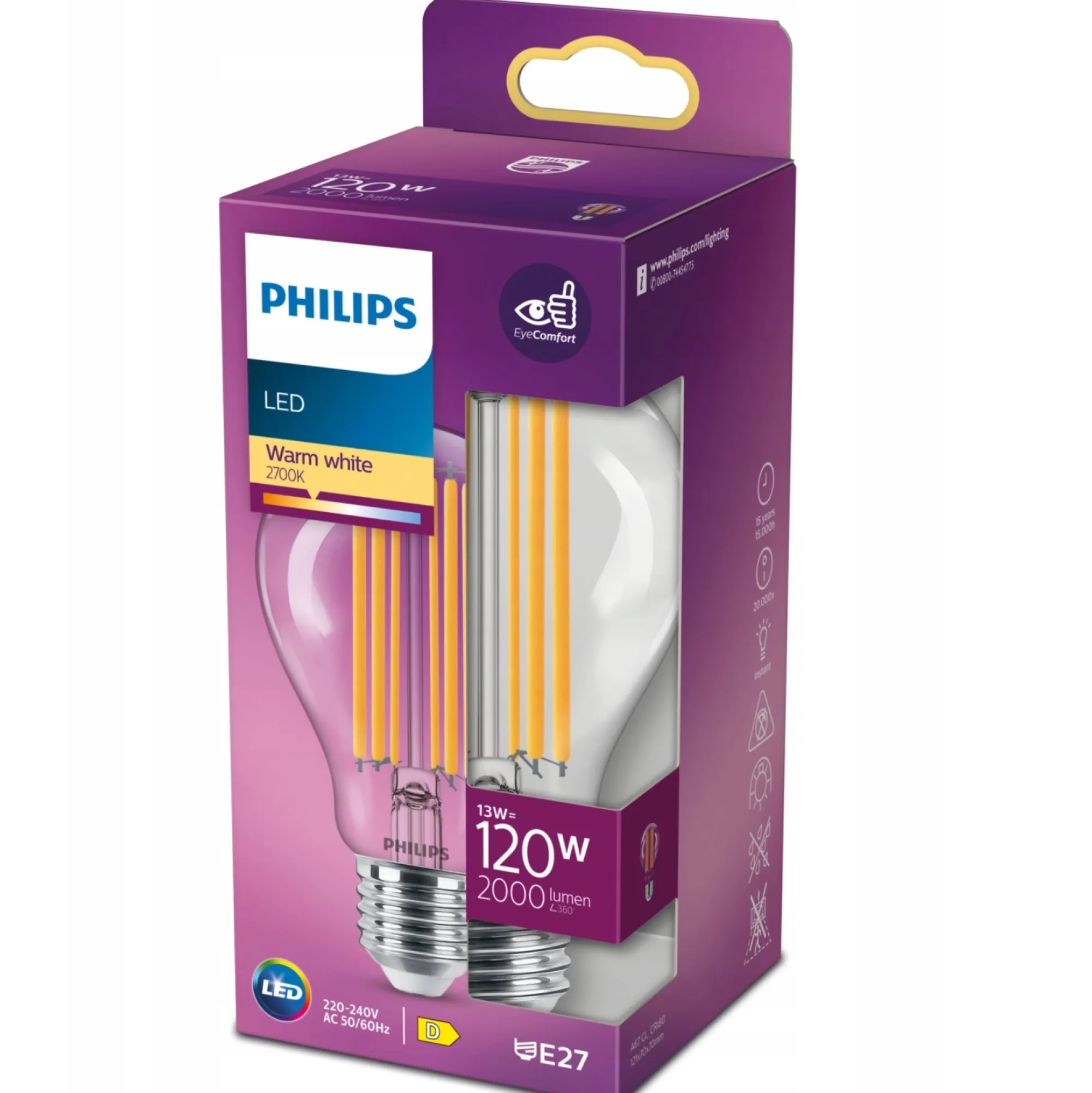 Philips Binnenverlichting>Lamp LED peer deco 120W E27
