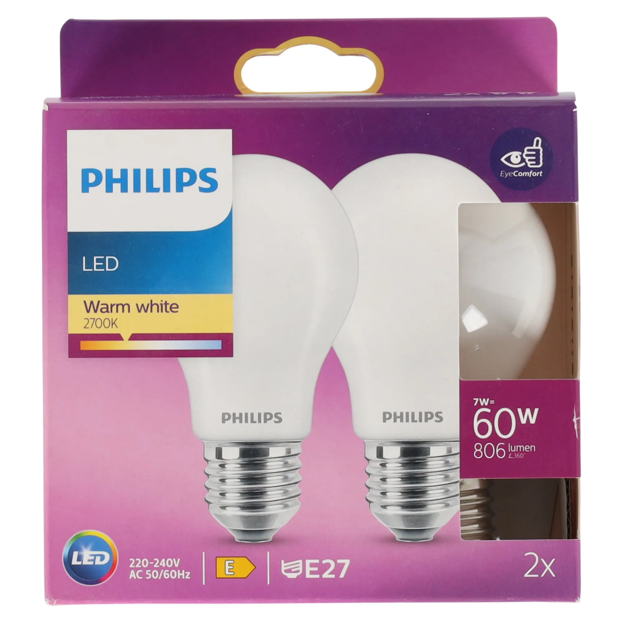 Philips Bouwlampen>Lamp LED peer 7-60W E27 duo