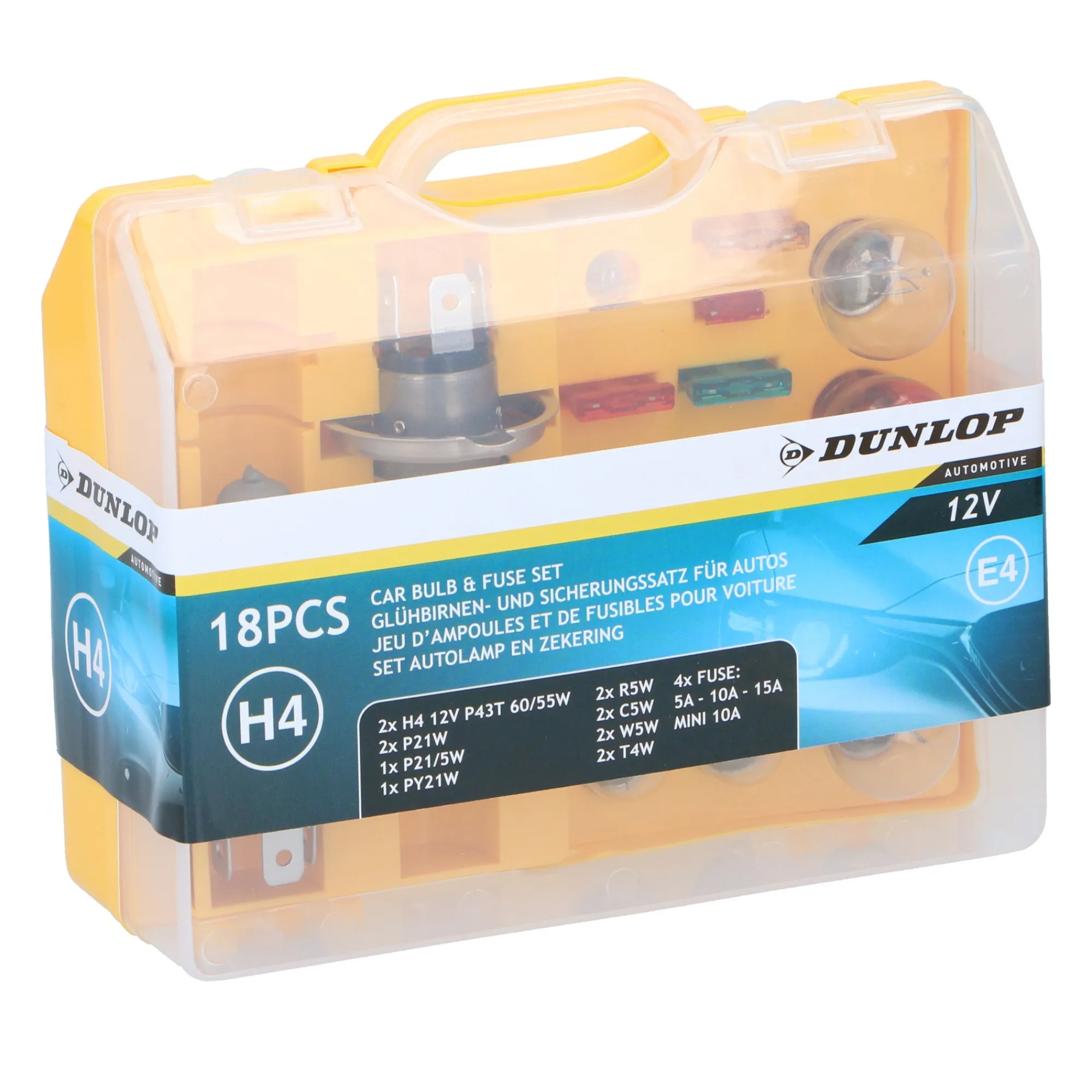 Dunlop Autoaccessoires>Lampenset 18-delig H4 12V/60/5