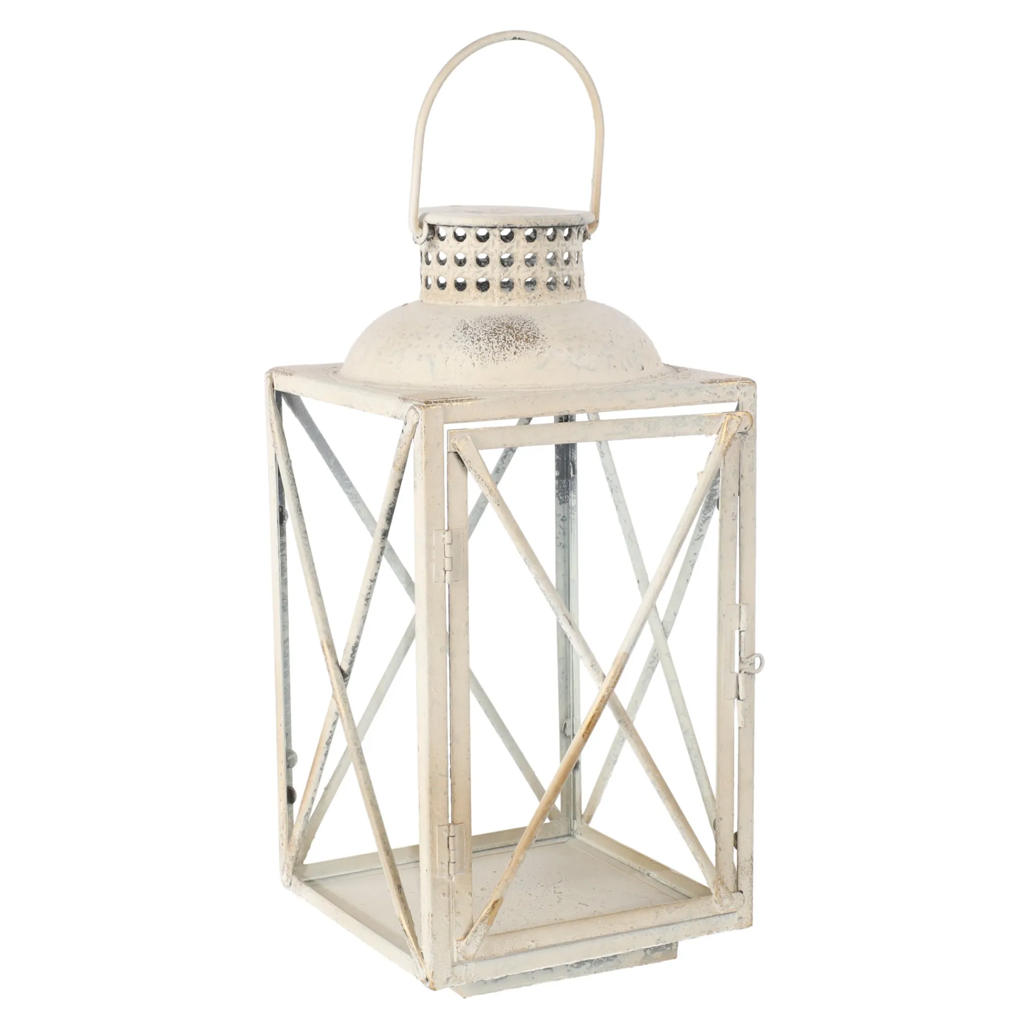 O'malley Woondecoratie>Lantaarn antiek wit 39 cm