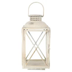 O'malley Woondecoratie>Lantaarn antiek wit 39 cm
