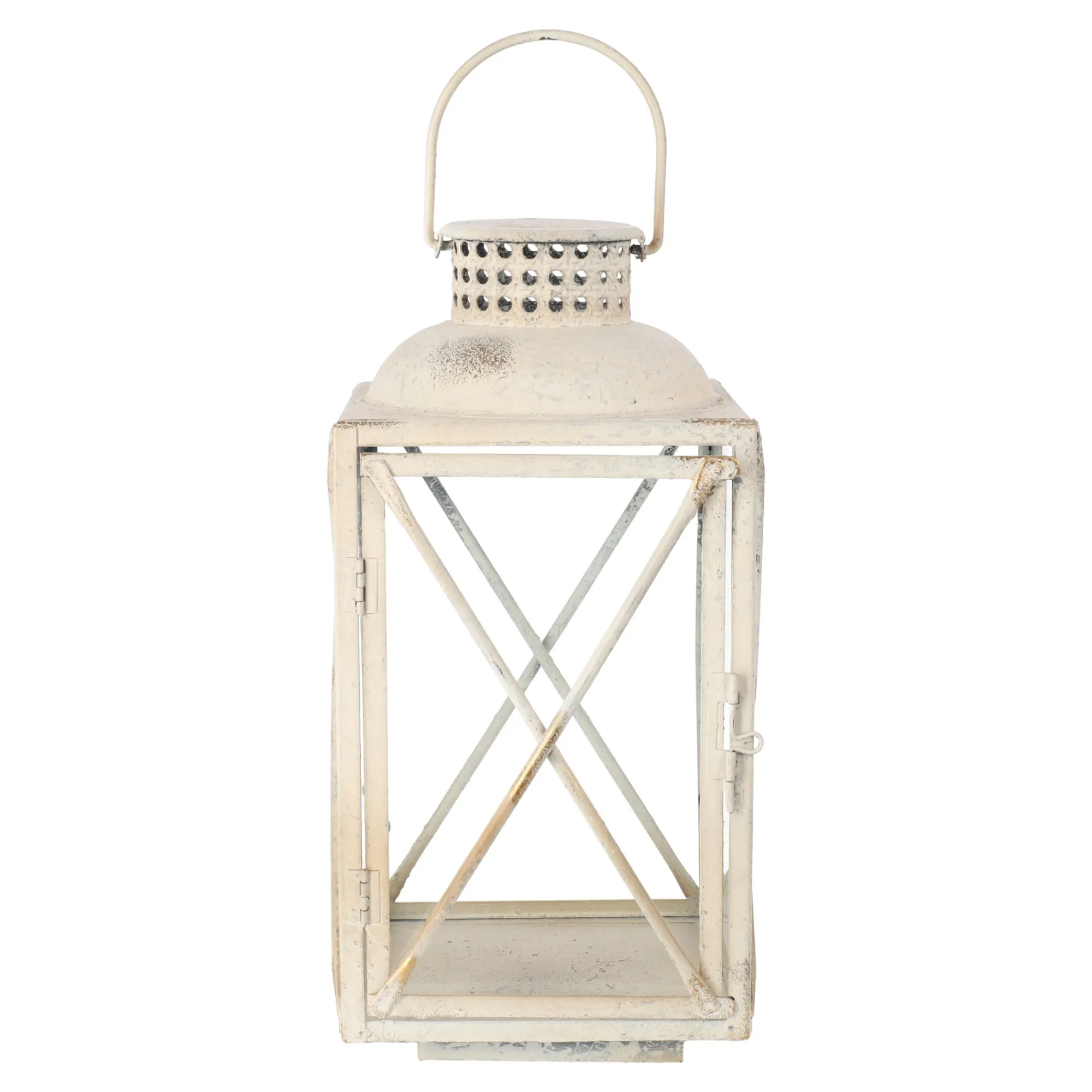 O'malley Woondecoratie>Lantaarn antiek wit 39 cm