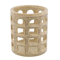 Natural Collections Woondecoratie>Lantaarn keram bruin 12 x 14 cm