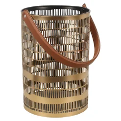 Woondecoratie>Lantaarn Lanvellec goud zwart 15 x 20 cm