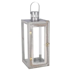 Mega Collections Woondecoratie>Lantaarn Lorenzo grey 44 cm