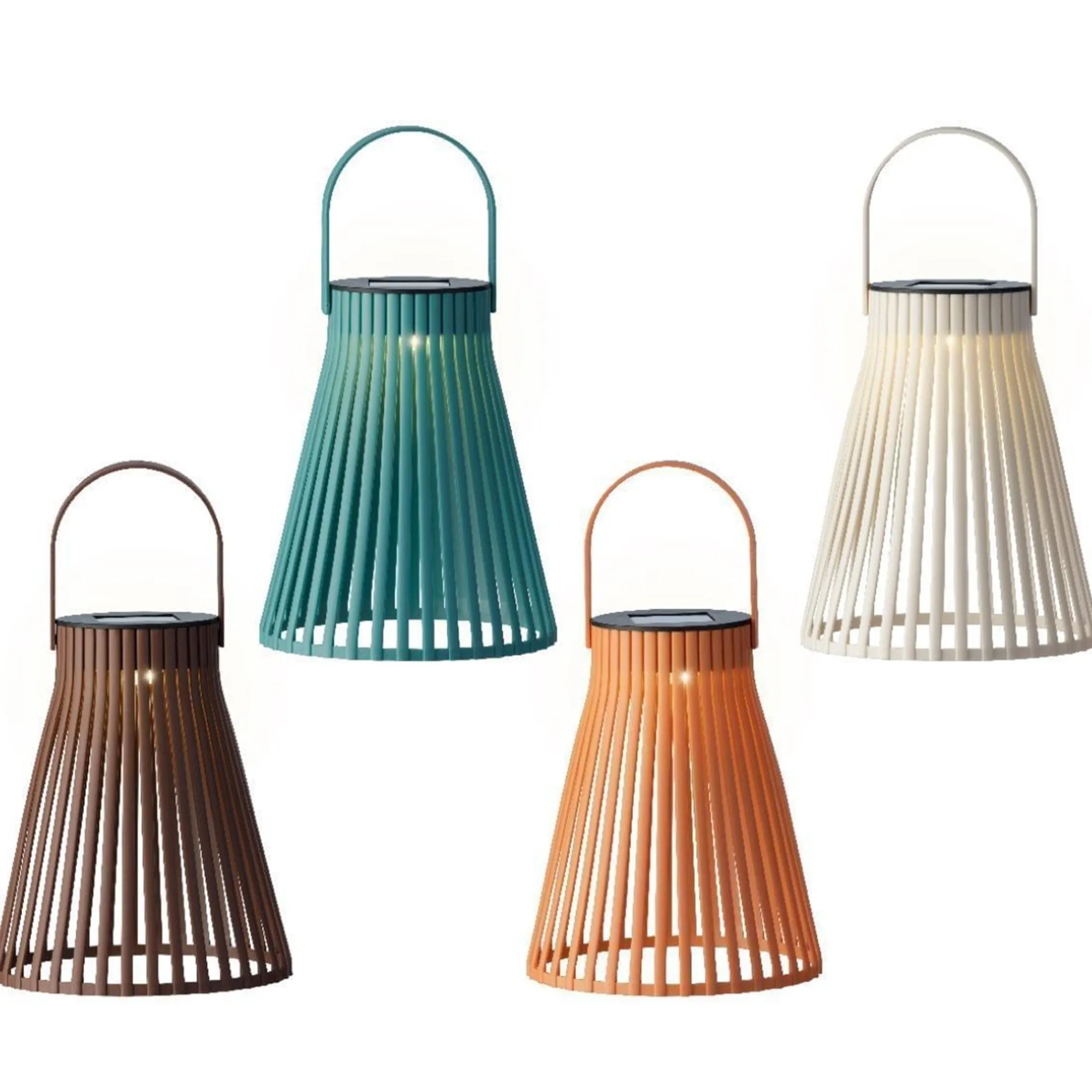 Lumineo Buitenverlichting>Lantaarn solar 18cm 4 assorti