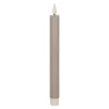 O'malley Kaarsen>LED-kaars diner rib 25 cm taupe