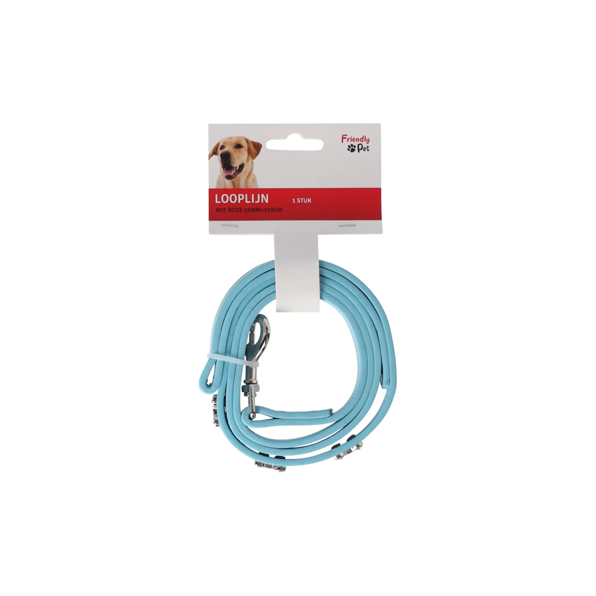 Friendly Pet Hondenriem>Looplijn bot blauw 16mmx120cm