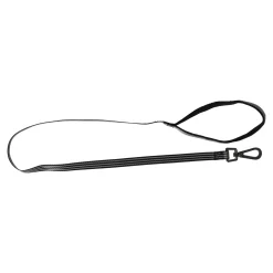 Flamingo Hondenriem>Looplijn Jannu zwart 100cm 15mm