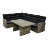 Bois le Duc Loungesets>Loungeset antonio Lunar grey met kussen