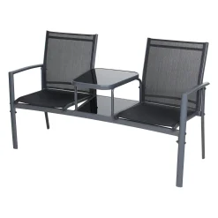 Bois le Duc Tuinbanken>Loveseat Carasco Charcoal/Zwart