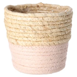 Woondecoratie>Mand Rachel rond roze 16 x 16 cm