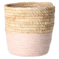 Woondecoratie>Mand Rachel rond roze 14 x 14 cm