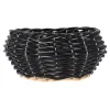 O'malley Woondecoratie>Mand riet rond zwart 19 cm