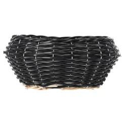 O'malley Woondecoratie>Mand riet rond zwart 24 cm