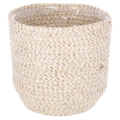 Woondecoratie>Mand wit 18 x 18 cm