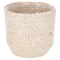 Woondecoratie>Mand wit 16 x 16 cm