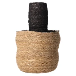Natural Collections Woondecoratie>Mand zeegras 22 x 38 cm natural black