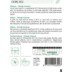 Horti Tops Moestuin>Meloen oranje ananas zaad