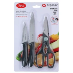 Alpina Koken & Tafelen>Messenset en schaar 3-delig