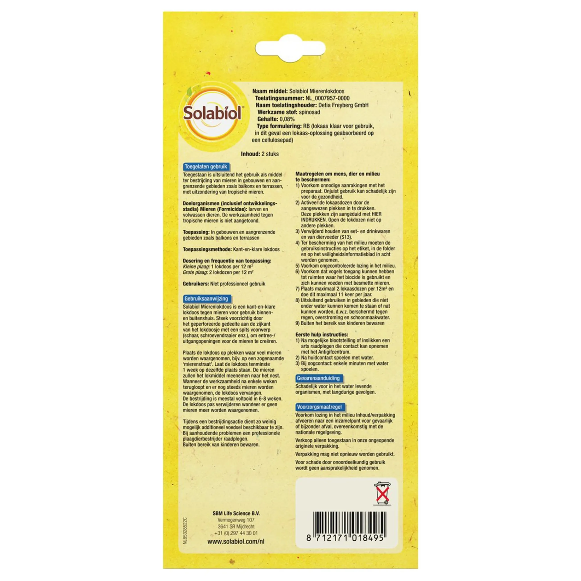Solabiol Schoonmaken>Mierenlokdoos 2st Bayer
