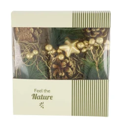 Natural Collections Kerstdecoratie>Mix natuur goud 18 x 6 x 19 cm