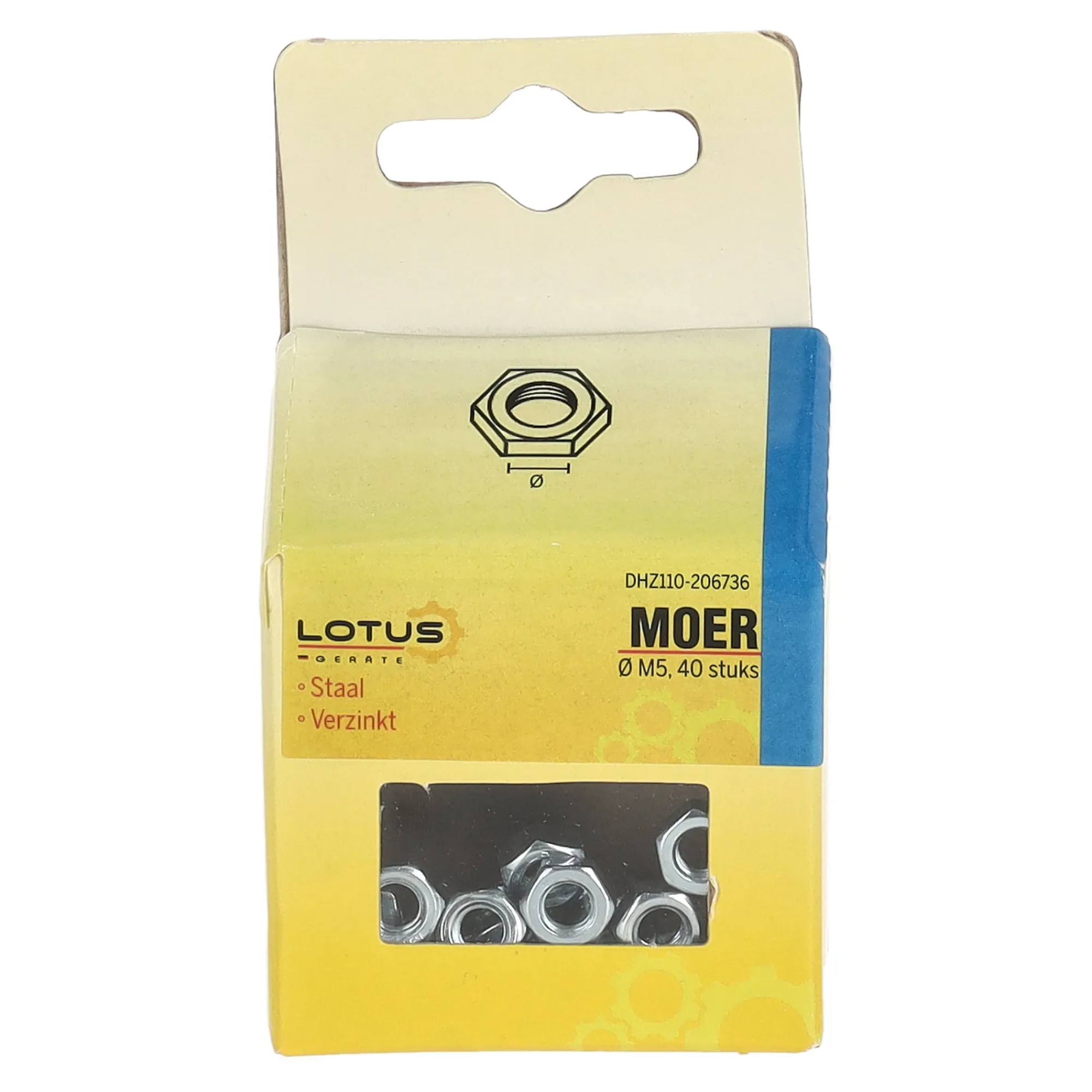 Lotus Bouw>Moer M5 verzinkt 40st.