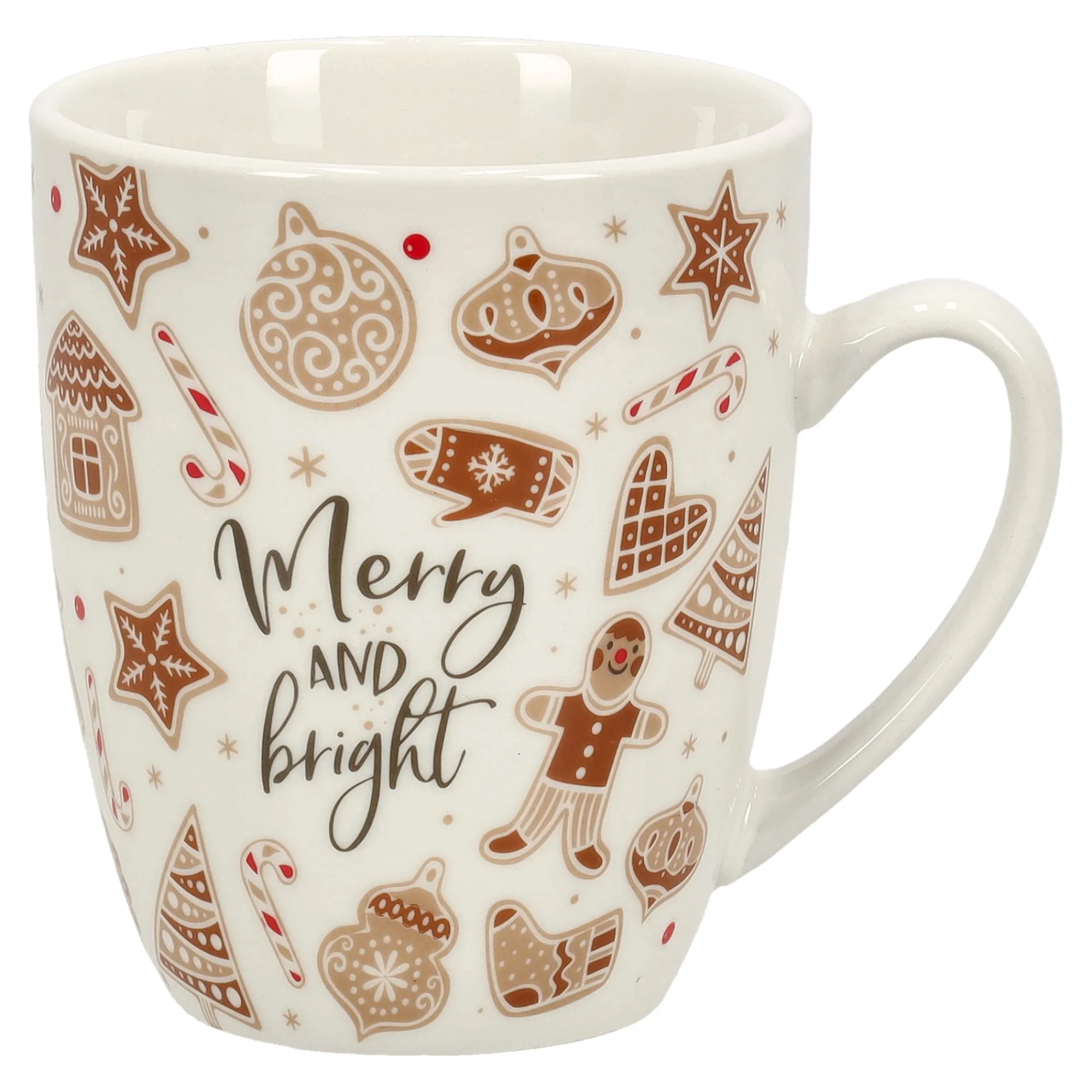 O'malley Kerstdecoratie>Mok Ginger Merry and bright 360ml