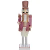 O'malley Kerstdecoratie>Notenkraker 160 cm bewegend met geluid roze