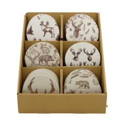 Natural Collections Kerstdecoratie>Onderzetter rendier rond 10cm