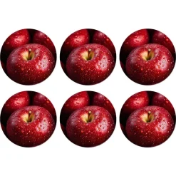 Natural Collections Koken & Tafelen>Onderzetter rond fruit 10 cm 6 assorti