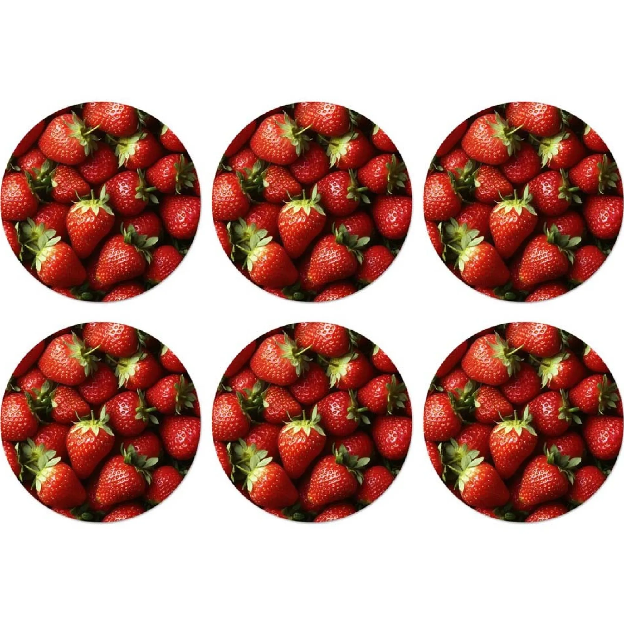 Natural Collections Koken & Tafelen>Onderzetter rond fruit 10 cm 6 assorti