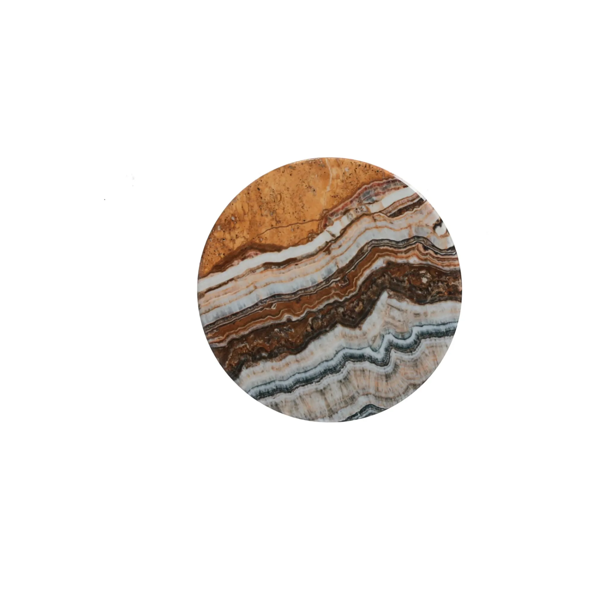 Natural Collections Koken & Tafelen>Onderzetter rond marble 10 cm 6 assorti