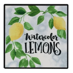 Natural Collections Koken & Tafelen>Onderzetter vierkant met citrusmotief 15 cm 6 assorti