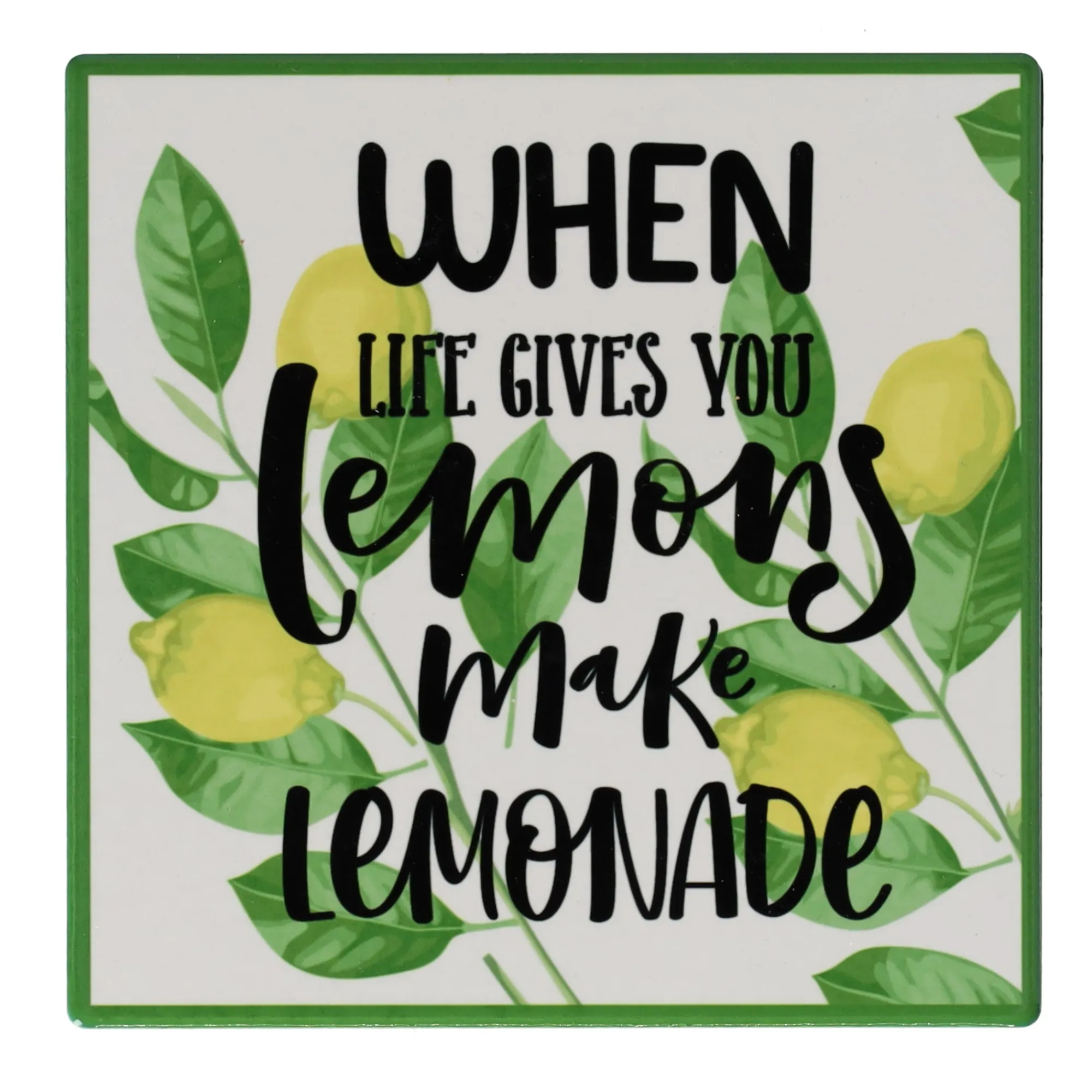 Natural Collections Koken & Tafelen>Onderzetter vierkant met citrusmotief 15 cm 6 assorti