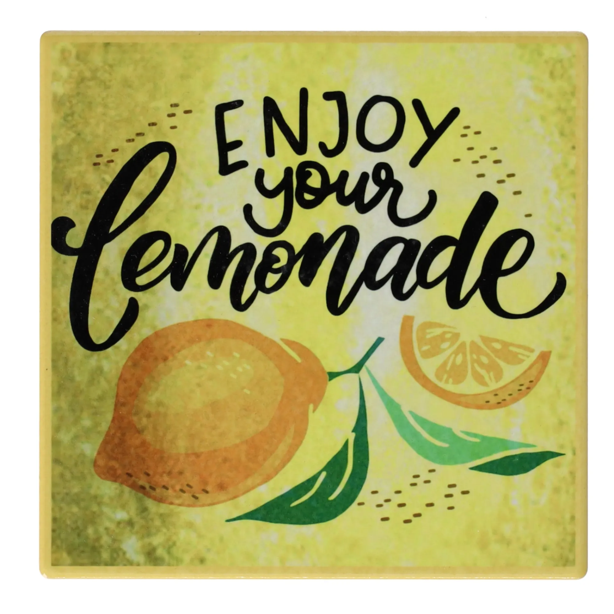 Natural Collections Koken & Tafelen>Onderzetter vierkant met citrusmotief 15 cm 6 assorti