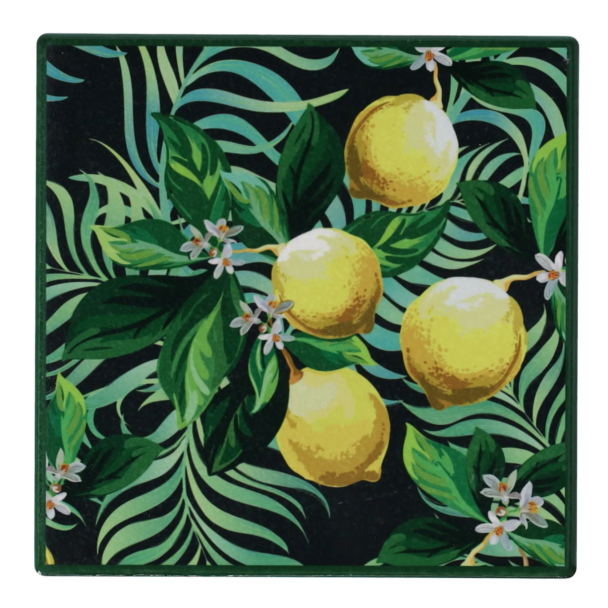 Natural Collections Koken & Tafelen>Onderzetter vierkant met citrusmotief 15 cm 6 assorti