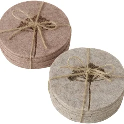 Boltze home Koken & Tafelen>Onderzetters Graser vilt 10 cm 6st. 2 assorti