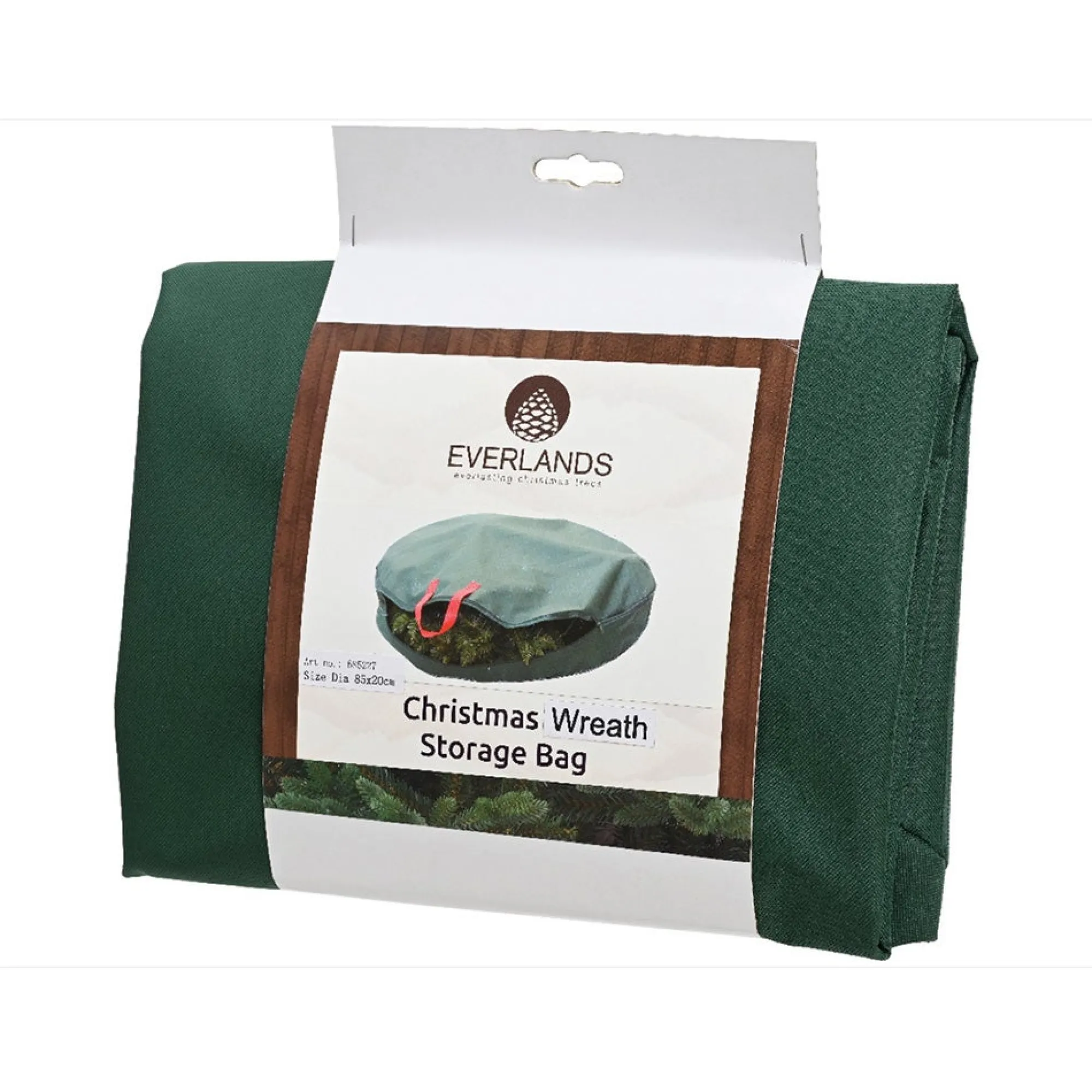 Everlands Kerstdecoratie>Opbergtas krans guirlande 70 cm