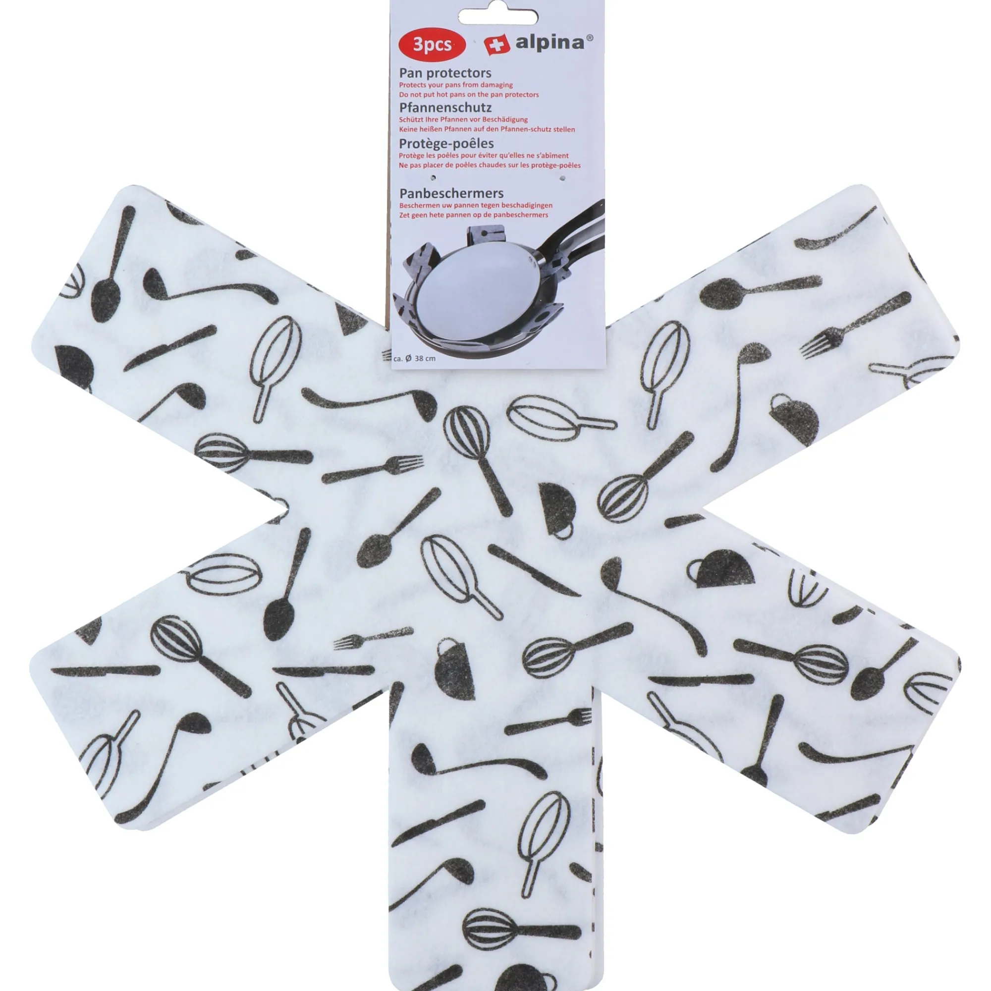 Alpina Koken & Tafelen>Panbeschermer 38 cm 3 stuks