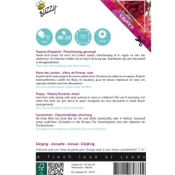 Buzzy Moestuin>Papaver Pioenbloemig