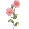 Everlands Kunstplanten En Kunstbloemen>Papaver roze 106 cm