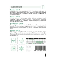 Horti Tops Moestuin>Paprika Rossano zaad