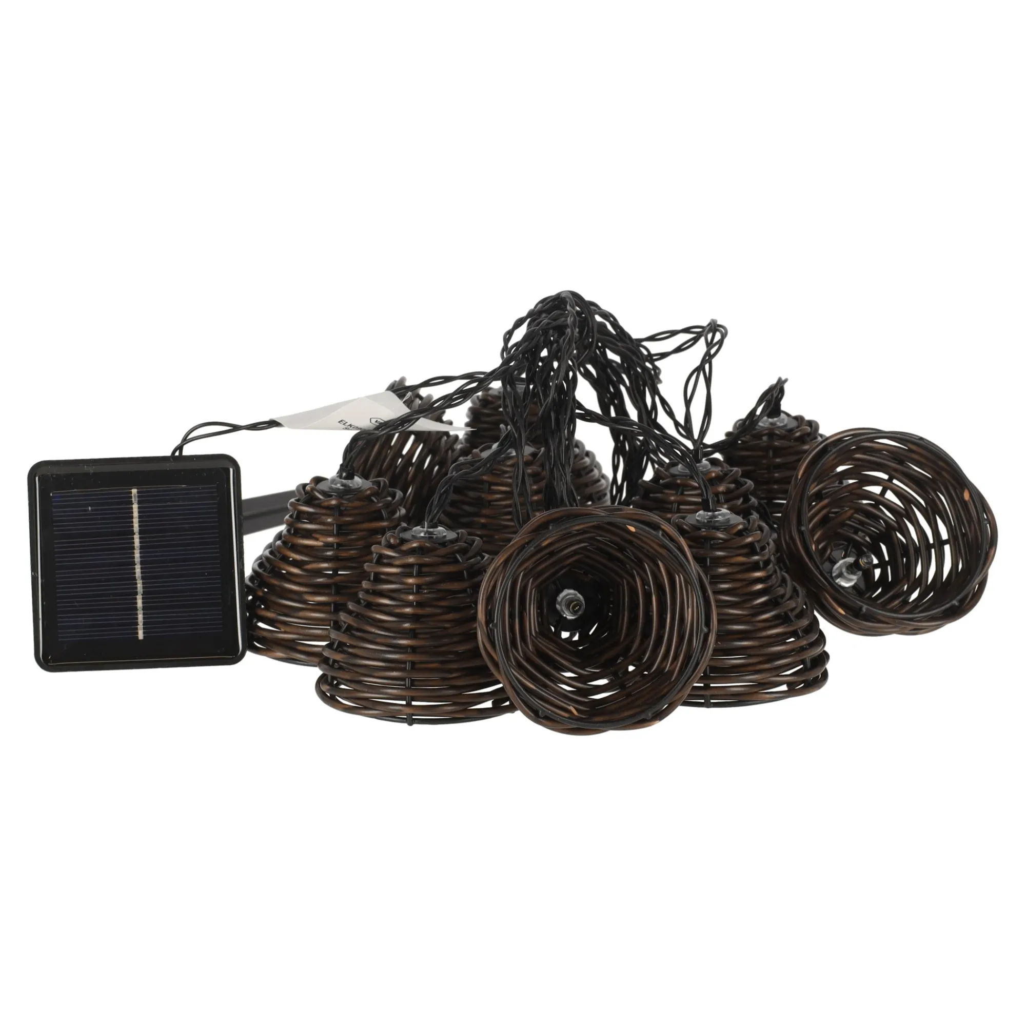 O'malley Buitenverlichting|Buitenverlichting>Partylight solar 10LED warm wit wicker