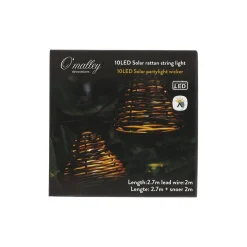 O'malley Buitenverlichting|Buitenverlichting>Partylight solar 10LED warm wit wicker