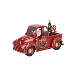 O'malley Kerstdecoratie>Pickup kerstman glitter 28 cm rood