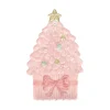 Kerstdecoratie>Plaat huis 32x20cm roze